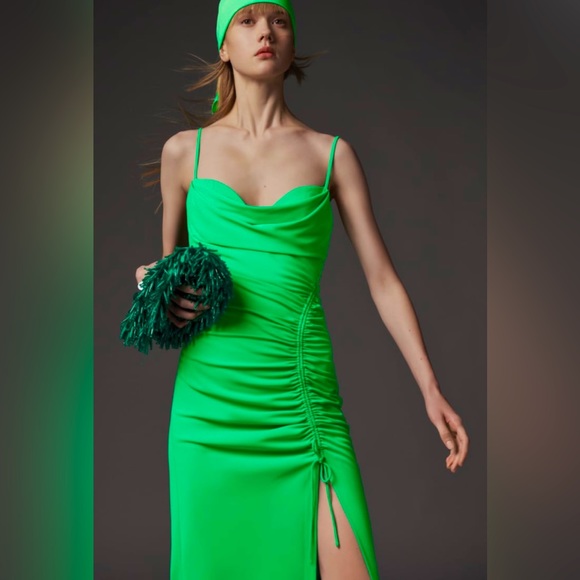 Zara Dresses & Skirts - ZARA Draped Cowl-Neck Midi Dress